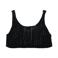 Prada 21 years Cotton Tank top 38 Ladies' Black P29980/Z6B795