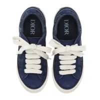 ネイビー スエード　ブーツ　Dior ディオール B33 23AW スエード スニーカー 39 メンズ ネイビー