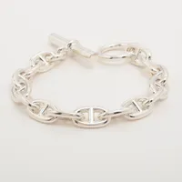 エルメス シェーヌダンクルMM ブレスレット 15コマ 925 53.8g