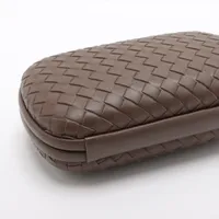 ボッテガヴェネタ イントレチャート ショルダーバッグ レザー ブラウン 美品】ボッテガヴェネタ ショルダーバッグ イントレチャート