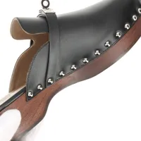 エルメス カルロッタ レザー ミュール 38 レディース ブラック