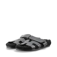 エルメス シプレ レザー サンダル 37 レディース ブラック