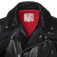 黒 レザーライダースジャケット 40 ライダースジャケット ラムスキン 黒 #40