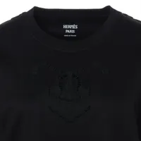HERMES コットン Tシャツ サイズ36 HERMES エルメス Tシャツ レディース36 ブラック コットン