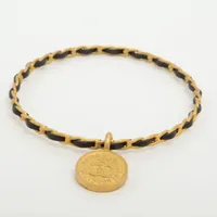 CHANEL❤シャネル ココマーク カメリア ブレスレット コメあり シャネル ココマーク アイコン 05C ブレスレット GP ブラック
