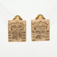 Diorロゴ イヤリング(両耳用) GP×ラインストーン ゴールド ハート クリスチャンディオール ハート イヤリング(両耳用) GP×ライン