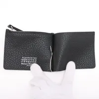 ✨極美✨ メゾンマルジェラ マネークリップ レザー ４ステッチ 黒 国内正規品✨ メゾンマルジェラ Maison Margiela 財布 二つ折り財布