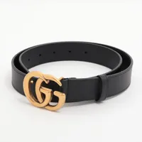 グッチ 414516 レザー GGマーモントベルト Gucci GG Marmont thin leather Belt (Unisex) 414516 CVE0N