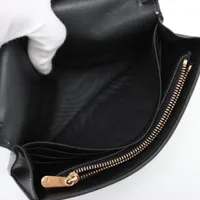 Dior ディオール ブラック レザー チェーンウォレット サドルバッグ クリスチャンディオール サドル レザー チェーンウォレット