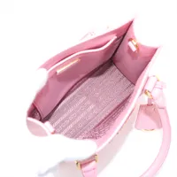 【箱あり】PRADA プラダ⭐︎サフィアーノ ピンク レザー ハンドバッグ プラダ サフィアーノラクス レザー 2WAYハンドバッグ ピンク