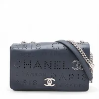 CHANEL バングル 黒 ダブルCロゴ チェーンデザイン 定番デザイン☆【CHANEL】バングル