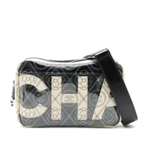Chanel バック　カメリア　グレー シャネル カメリア コーティングキャンバスxビニール ショルダー
