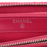 CHANEL シャネル 長財布 ドーヴィル ツイード シャネル ドーヴィル ツイード チェーンウォレット レッド