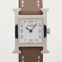 エルメス アーネ HA1.220 GP×革 QZ 白文字盤 A2526210｜中古