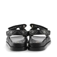 シャネル ココマーク マトラッセ レザー サンダル 37C