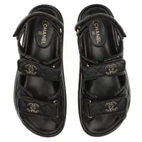 CHANEL シャネル チェーンサンダル マトラッセ ココマーク 35C 黒 楽天市場】CHANEL シャネル ココマーク プラチェーン サンダル