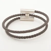 エルメス トゥルニス トレッセ ブレスレット レザー×メタル