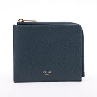 CELINE セリーヌ　カードケース　フラグメントケース　ロゴ　ブラック 送料込*セリーヌ*ジップ付きカードホルダー/フラグメントケース