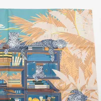【リバーシブルに使える】HERMES Les Douze レオパードスカーフ Les Douze Leopards double face scarf 90 | Hermès Australia