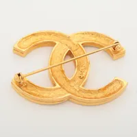 CHANEL シャネル ココマーク ゴールド ブローチ 174 シャネル ココマーク 174 ブローチ GP×ラインストーン ゴールド