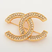 CHANELシャネル ロゴ ココマーク ブローチ 174刻印 CHANEL(シャネル) Coco mark rhinestone brooch ココマーク