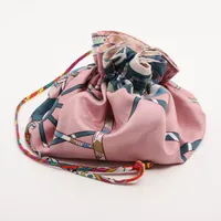エルメス カラフル植物柄 シュシュ　クラウディア HERMES エルメス シュシュ クラウディア ブルーム CHOUCHOU