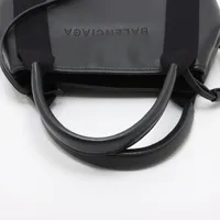 超美品◇2WAY◇鑑定済◇バレンシアガ カバスXS ポーチ付 黒 レザー バレンシアガ ネイビーカバスXS レザー 2WAYハンドバッグ