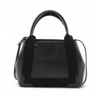 超美品◇2WAY◇鑑定済◇バレンシアガ カバスXS ポーチ付 黒 レザー バレンシアガ ネイビーカバスXS レザー 2WAYハンドバッグ