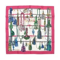 エルメス　HERMES カレ90 Pasementerie 【紐飾り】　大判 HERMES エルメス カレ 90 Pasementerie 紐飾り タッセル シルク
