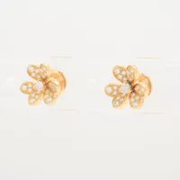 【極美品】ヴァンクリーフ&アーペル　フリヴォル　スモール　WG ダイヤ　ピアス フリヴォル ピアス、ミニモデル 18K イエローゴールド