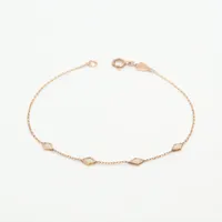 エテk10パールブレスレット K10YG パール ステーション ブレスレット（750475） ｜ women