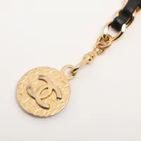 CHANEL シャネル チェーンベルト 1982 レザー ゴールド ココマーク シャネル ココマーク 1982 チェーンベルト GP×革 ゴールド