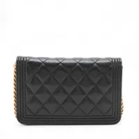 CHANEL チェーンウォレット ゴールド金具キャビアスキン シャネル ボーイシャネル キャビアスキン チェーンウォレット