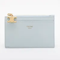 セリーヌ トリオンフ レザー フラグメントケース ブルー A3814340
