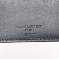 SAINT LAURENT クロコ型押しマネークリップ　完備品　サンローラン サンローランパリ 378005 クロコ型押し マネークリップ ブラック