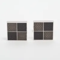 極美品 ルイヴィトン カフス カフリンクLVアワード M00912 シルバー×黒 glvm00912-1.jpg