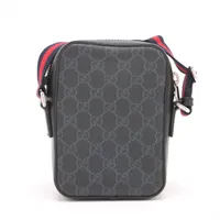 ✨美品✨グッチ ショルダーバッグ GGスプリーム ロゴ型押し PVC レザー グッチ GGスプリーム PVC×レザー ショルダーバッグ ベージュ