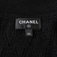 CHANEシャネル 美しいラメ入りタートルネックセーターsize38 シャネル ココマーク 23年 レーヨン タートルネックニット 34
