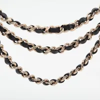 シャネル ココマーク B22C ネックレス GP×フェイクパール×レザー