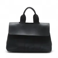 エルメス ヴァルパライソPM トワルシェブロンxレザー ブラック シルバー金具