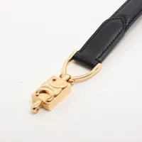 【希少サイズ75】CELINE ブラックレザーベルト トリオンフ　75 CELINE トリオンフ ベルト 75 ブラック ゴールド カーフスキン