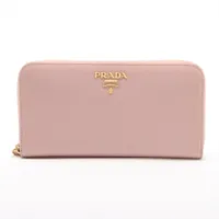 プラダ 長財布 ラウンドジップ エンボス レザー 薄ピンク 1ML506 PRADA プラダ サイフ ラウンドファスナー長財布 ピンク レザー