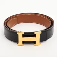 HERMES ブラック&ホワイトレザーベルト 85 楽天市場】【未使用品】 エルメス ベルト 85cm ／ 32mm 替え
