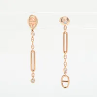 送料込*エルメス【シェーヌダンクルカリプソ】18Kシングルピアス ピアス-《シェーヌ・ダンクル・