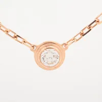 カルティエ ダムール SM ダイヤ ネックレス 750(YG) 2.8g 一部