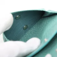 メゾンマルジェラ 4ステッチ レザー 二つ折り財布 グリーン