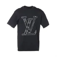 最終価格　ルイヴィトン　NBAコラボＴシャツ ヴィトン×NBA 21AW コットン Tシャツ L メンズ ブラック RM212M