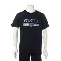 グッチ コットン Tシャツ M メンズ ブラック 548334
