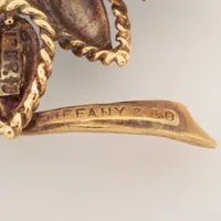 ティファニー　ブローチ ティファニー エナメル ダイヤ ブローチ 18Kt(YG) 9.9g WZ535893