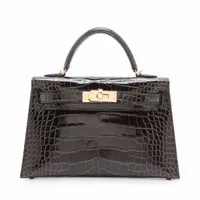 【大人カラーで格上げ♪】HERMES  ミニケリー ダブルツアー エルメス ミニケリー2 20 アリゲーター グラファイト ゴールド